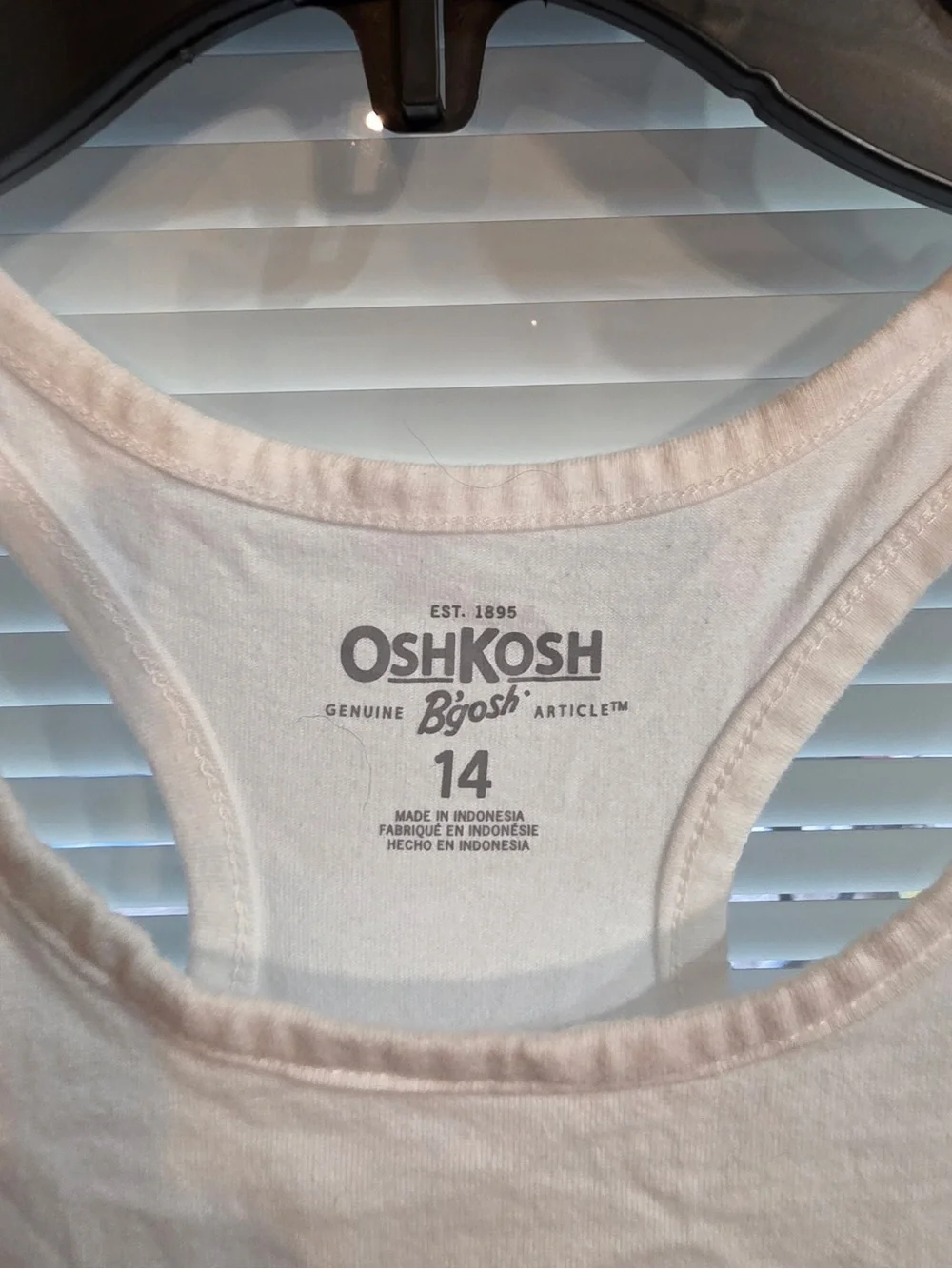 OshKosh B'gosh White Tank Top with Bright Gold Foiled Ice-Cream Cone Graphic